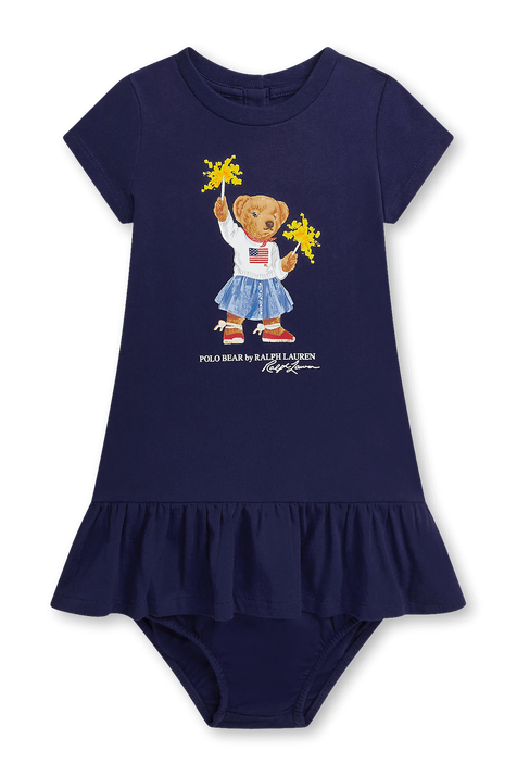 שמלה עם כיסוי תחתון לחיתול - גילאי 3-24 חודשים POLO RALPH LAUREN KIDS