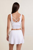 תמונת דוגמן אחורית של Thin Strap Tennis Tank Top