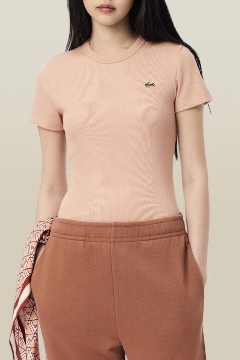 חולצת טי ריב סלים פיט LACOSTE