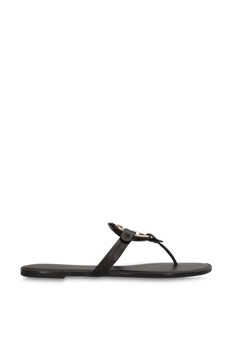 סנדלי מילר מעור מטאלי TORY BURCH