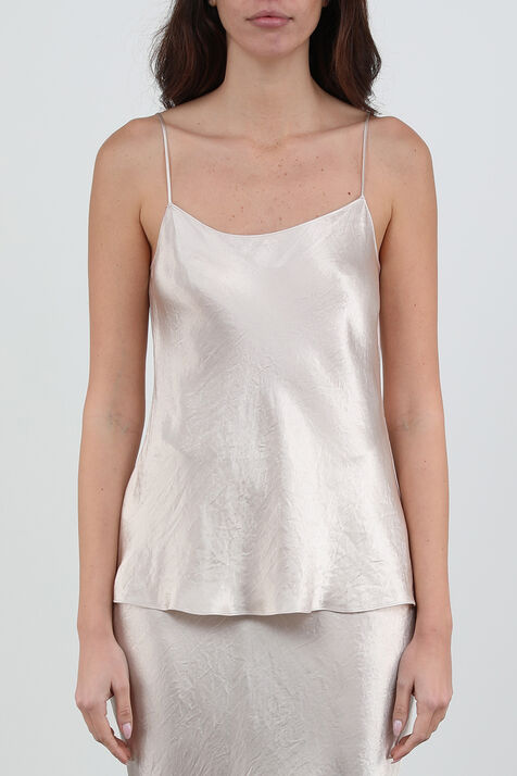 גופיית קאמי מבריקה בגוון לבן VINCE