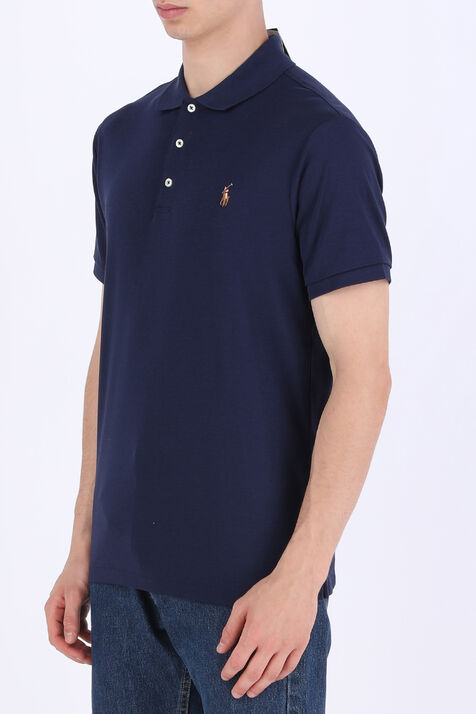 חולצת פולו קצרה עם לוגו רקום POLO RALPH LAUREN