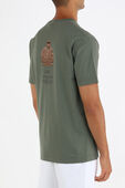 תמונת דוגמן אחורית של Stone Island Logo Classic Tshirt in Green
