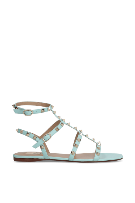 סנדלי רצועות מעור עם ניטים VALENTINO GARAVANI