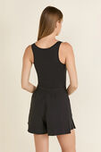 תמונת דוגמן אחורית של Wundermost Nulu Square-Neck Sleeveless Bodysuit