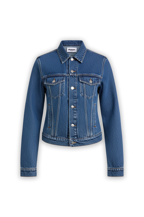 ז'קט ג'ינס עם גב רשת DURAN