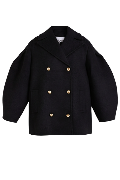 זקט צמר אוברסייז מחוייט GANNI