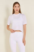 תמונת דוגמן קידמית של Swiftly High-Low Cropped Short Sleeve