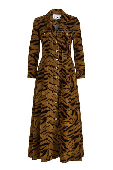 שמלת מקסי בהדפס טייגר פלוק