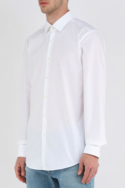 חולצה מכופתרת לבנה בגזרת סלים HUGO