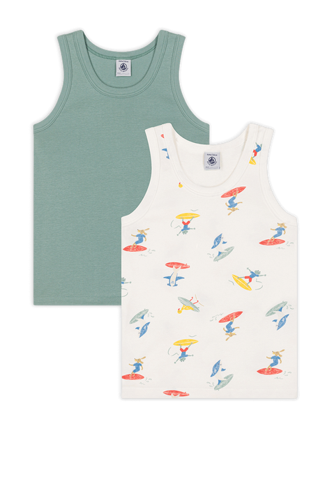 מארז שתי גופיות - גילאי 6-12 שנים PETIT BATEAU