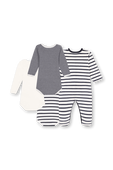 תמונה אחורית של מארז פיג'מה ושלושה בגדי גוף - גילאי 3-24 חודשים