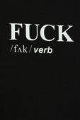 תמונת תקריב של Fuck Definition Tshirt in Black