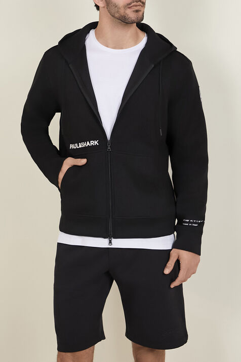 סווטשירט קפוצ'ון עם רוכסן PAUL & SHARK