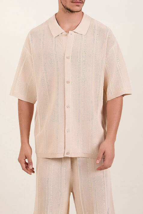 חולצת כפתורים ארוגה