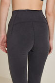 תמונת תקריב דוגמן של Ribbed Softstreme Zip-Leg HR Crop 25