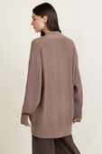 תמונת דוגמן אחורית של Knit Button-Front Cardigan
