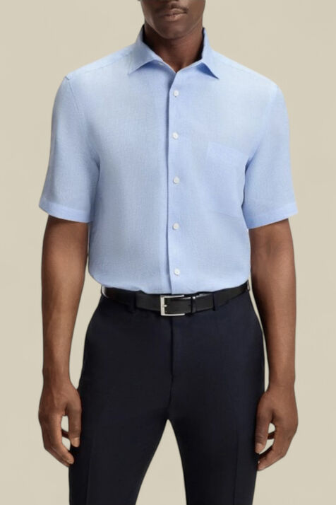 בוס X דיויד בקהאם חולצת כפתורים קצרה BOSS