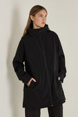 תמונת דוגמן קידמית של Hooded Mid-Length Utility Jacket