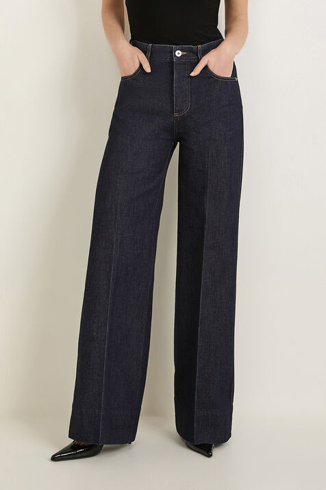 מכנסי ג'ינס פלאצו בגזרה רחבה