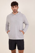 תמונת דוגמן קידמית של Textured Double-Knit Cotton Hoodie