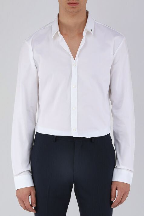 חולצה מכופתרת עם לוגו מטאלי HUGO