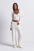 תמונת דוגמן קידמית של CABLEKNIT STRAIGHT LEG PANT