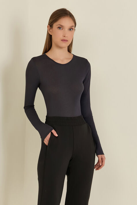 Sheer Cotton Ribbed Crewneck Long Sleeve LULULEMON