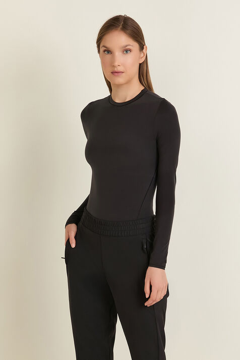 Nulu Crewneck Long-Sleeve Bodysuit