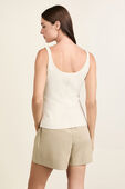 תמונת דוגמן אחורית של Slim-Fit Stretch Cotton Tank Top