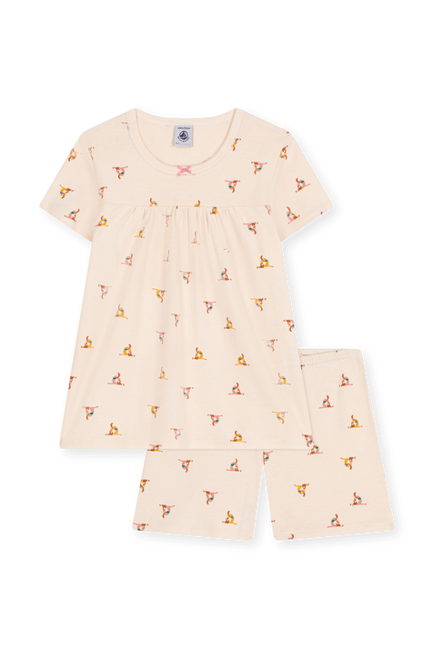 סט פיג'מה קצר- גילאי 6-12 שנים PETIT BATEAU
