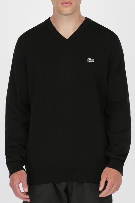 V-neck Sweater in Black LACOSTE