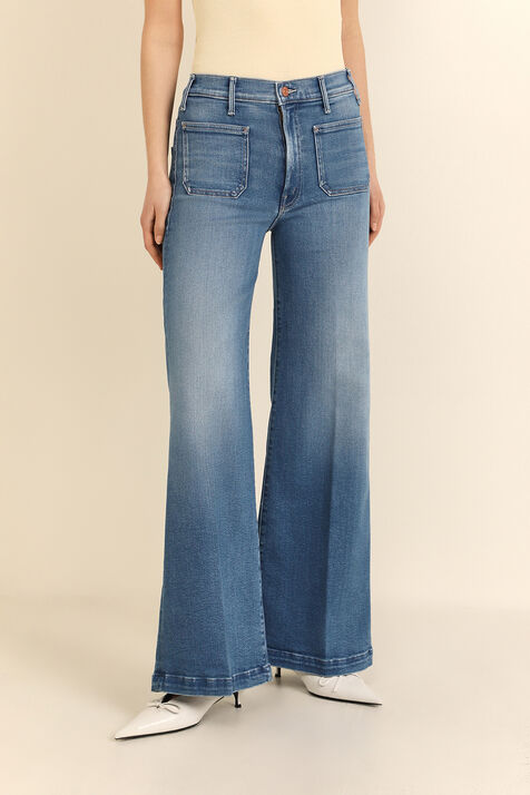 מכנסי ג'ינס בגזרה מתרחבת MOTHER