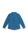 תמונה אחורית של חולצת ג'ינס מכופתרת - גילאי 6-12 שנים