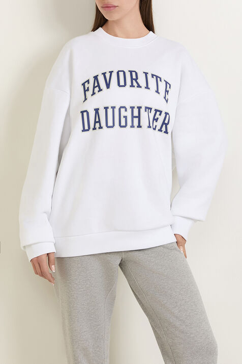 סווטשירט קולג' אוברסייז FAVORITE DAUGHTER