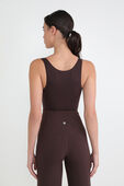 תמונת דוגמן אחורית של Wundermost Nulu Square-Neck Sleeveless Bodysuit