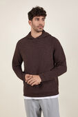 תמונת דוגמן קידמית של Textured Double-Knit Cotton Hoodie