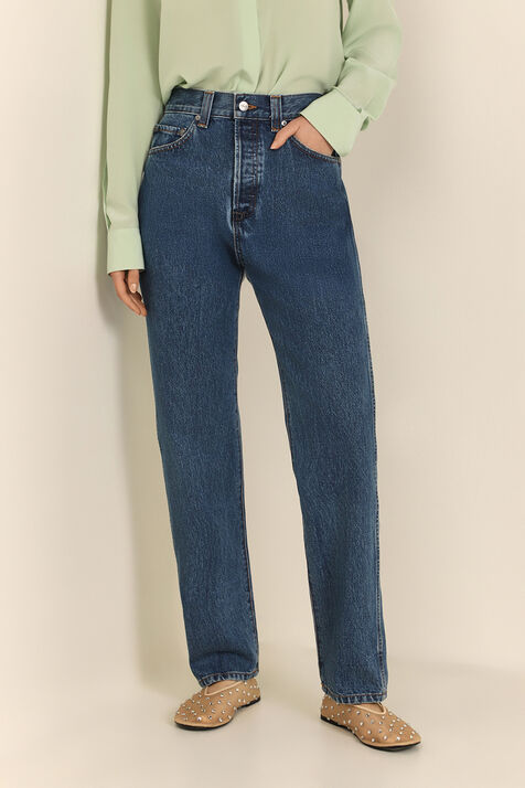 מכנסי ג'ינס בגזרה ישרה KHAITE