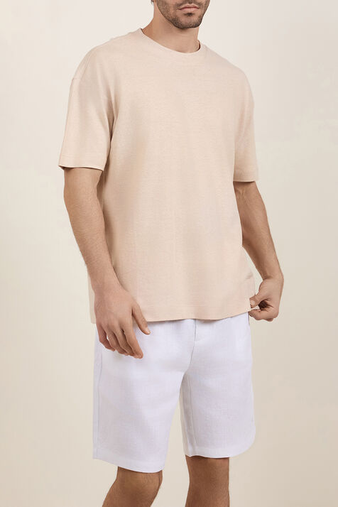 חולצת טי מפשתן וכותנה BALR