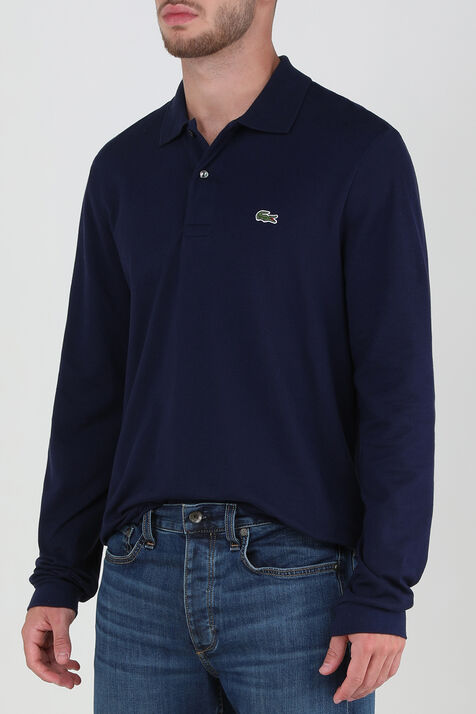 חולצת פולו ארוכה עם לוגו רקום LACOSTE