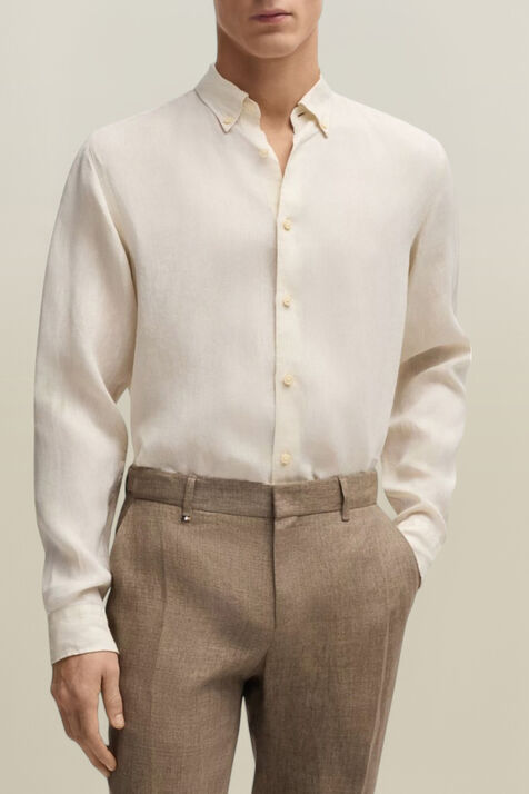 חולצת כפתורים מפשתן BOSS