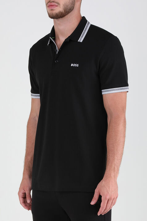 חולצת פולו עם לוגו רקום BOSS
