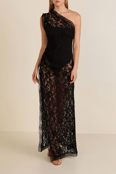 שמלת תחרה וואן שולדר ELLE SASSON