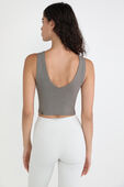 תמונת דוגמן אחורית של Ribbed Softstreme Cropped Tank Top