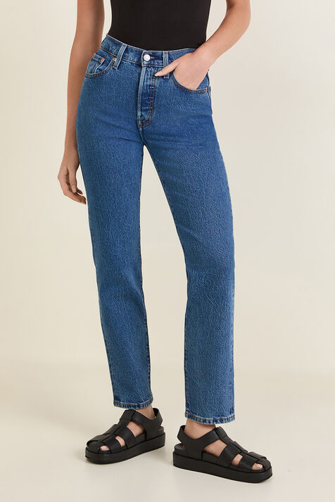 מכנסי ג'ינס קרופ 501 בגזרה ישרה LEVI`S