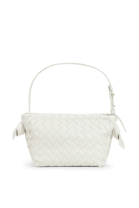 תיק צד שתי וערב לבן BOTTEGA VENETA