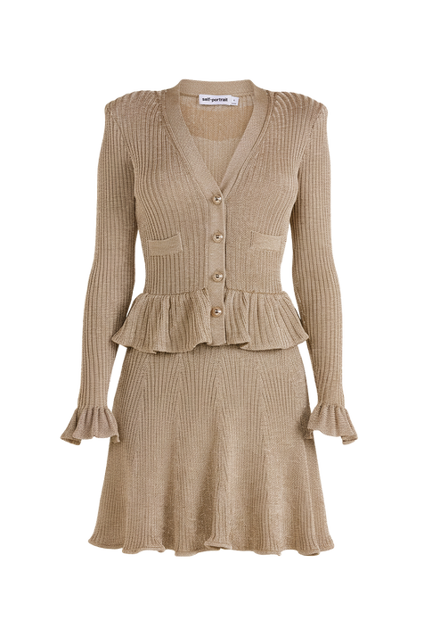 שמלת סריג מיני SELF-PORTRAIT