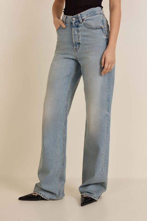 מכנסי ג'ינס בגזרה ישרה SAINT LAURENT