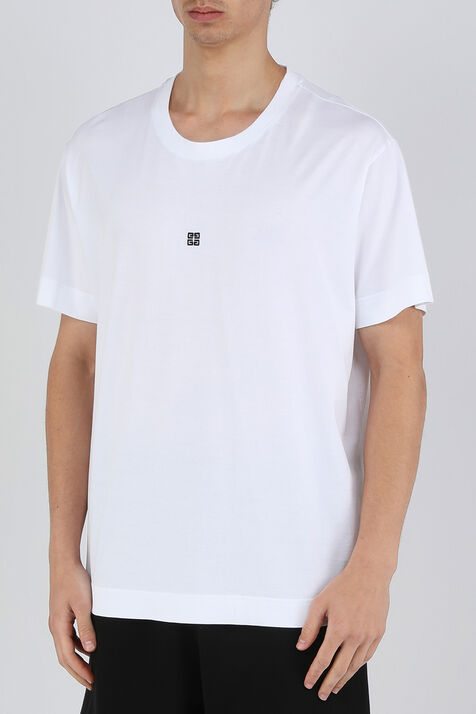 חולצת טי לבנה עם לוגו GIVENCHY