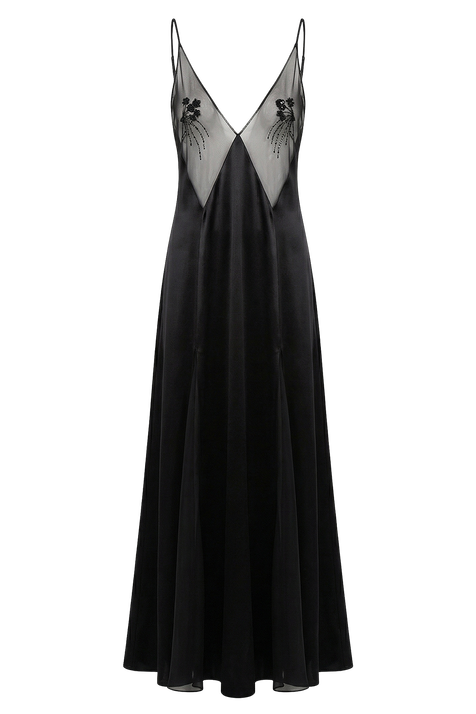 שמלת מקסי חצי-שקופה ANNA OCTOBER